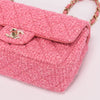 Chanel Pink Boucle Tweed Mini Rectangular Flap Bag - Blue Spinach