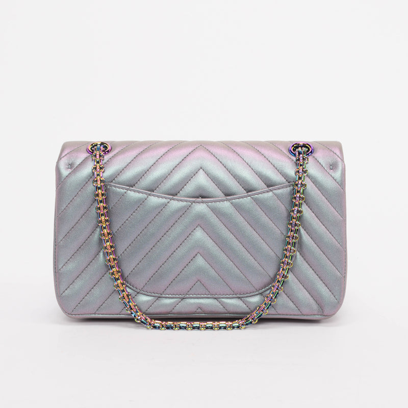 Chanel Purple Iridescent Chevron Reissue 2.55 Bag 225 - Blue Spinach