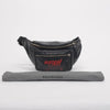 Balenciaga Black Distressed Calfskin Europa Belt Bag - Blue Spinach