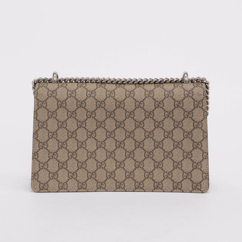 Gucci Beige GG Supreme Small Dionysus Bag - Blue Spinach