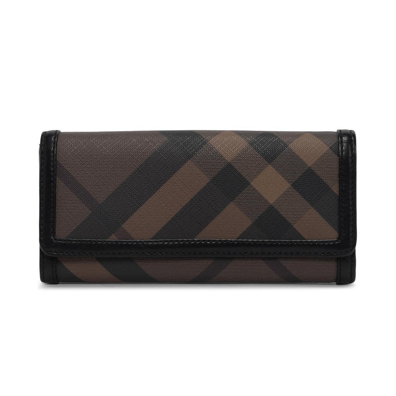 Burberry Smoke Check Canvas Molly Wallet - Blue Spinach