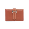 Hermes Fauve Tadelakt Mini Bearn Wallet - Blue Spinach