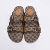 Gucci Brown GG Canvas Strap Sandals UK 13 - Blue Spinach