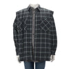 Balenciaga Green & Grey Cotton Check Twinset Shirt FR 38 - Blue Spinach