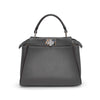 Fendi Grey Leather Mini Peekaboo Shoulder Bag - Blue Spinach