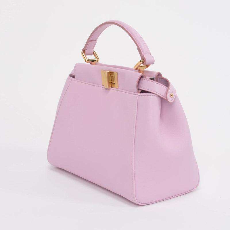 Fendi Pink Nappa Mini Peekaboo Bag - Blue Spinach