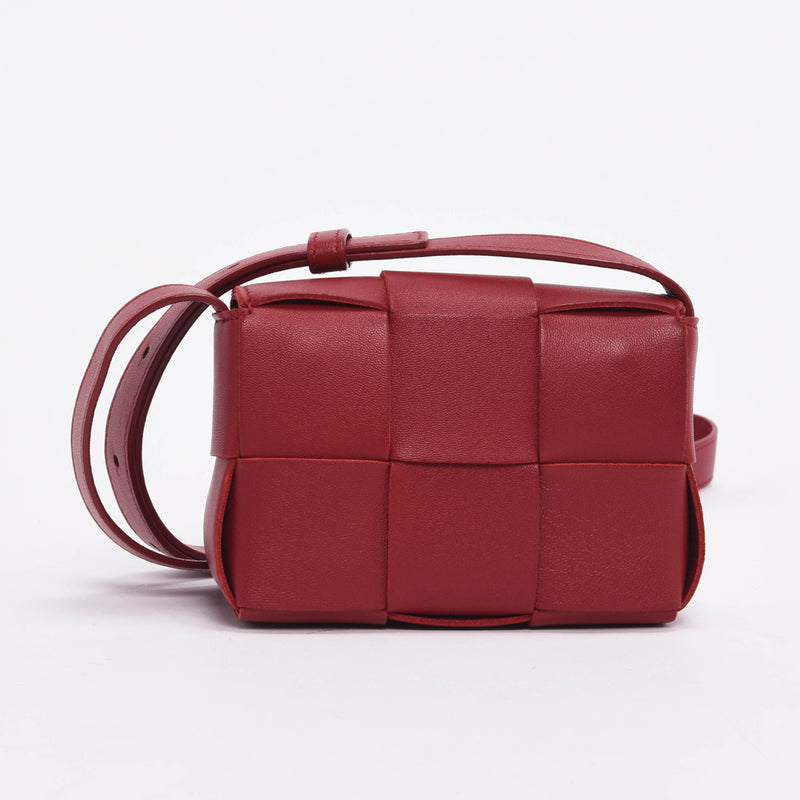 Bottega Veneta Red Intrecciato Candy Cassette Bag - Blue Spinach