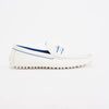 Louis Vuitton White Damier Infini Hockenheim Loafers UK 7.5 - Blue Spinach