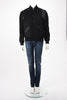 Saint Laurent Black Wool & Lambskin Teddy Jacket FR 50 - Blue Spinach