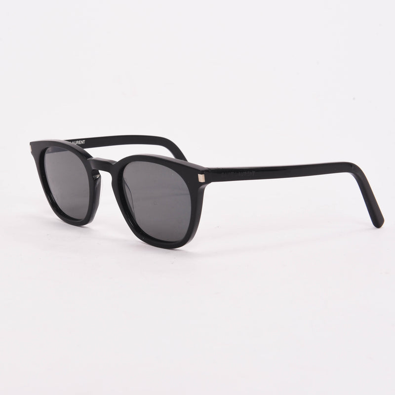 Saint Laurent Black Round Sunglasses - Blue Spinach