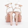 Aquazzura Light Copper Metallic Celeste Platform Sandals 41 - Blue Spinach