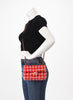 Chanel Red Check Tweed Mini Rectangular Flap Bag - Blue Spinach