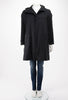 Burberry Black Cotton Single Breasted Hooded Coat IT 52 - Blue Spinach