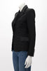 Balmain Black Lurex & Satin Single Breasted Blazer FR 36 - Blue Spinach