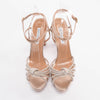 Aquazzura Light Copper Metallic Celeste Platform Sandals 41 - Blue Spinach