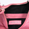 Balenciaga Pink Croc Embossed Le Cagole XS Bag - Blue Spinach