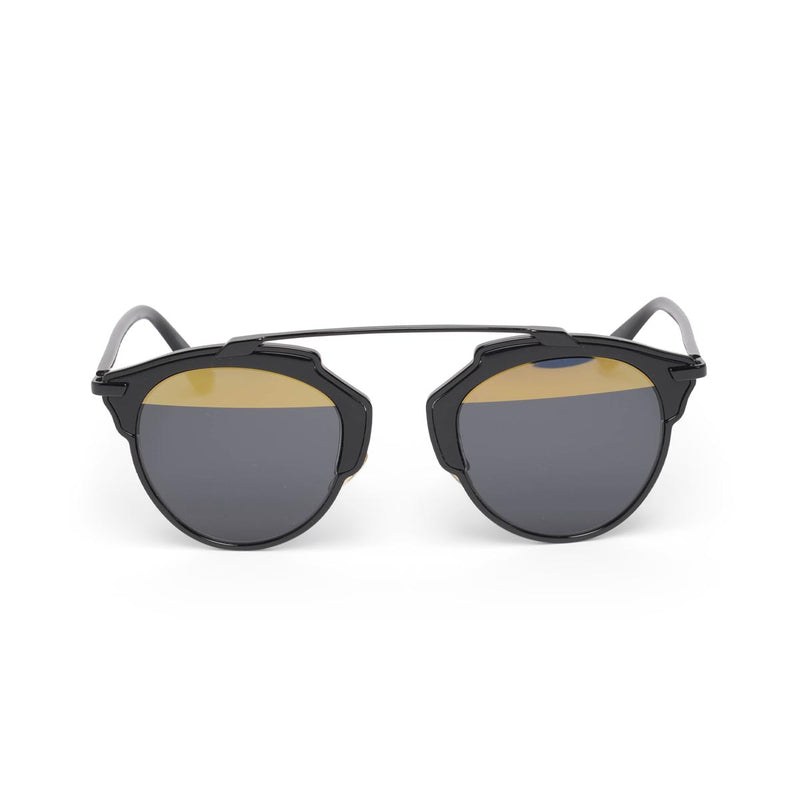 Dior Black SoReal Split Lens Sunglasses - Blue Spinach