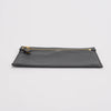 Tom Ford Black Grained Leather Flat Pouch - Blue Spinach