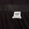 Hermes Brown Georgette Mid-Length Pleated Skirt FR 40 - Blue Spinach