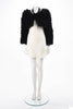 Gucci Black Marabou Bolero Jacket IT 40 - Blue Spinach