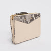 Louis Vuitton Cream Empreinte & Python Double Zip Pochette - Blue Spinach