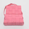 Bottega Veneta Pink Lambskin Cassette Shoulder Bag - Blue Spinach