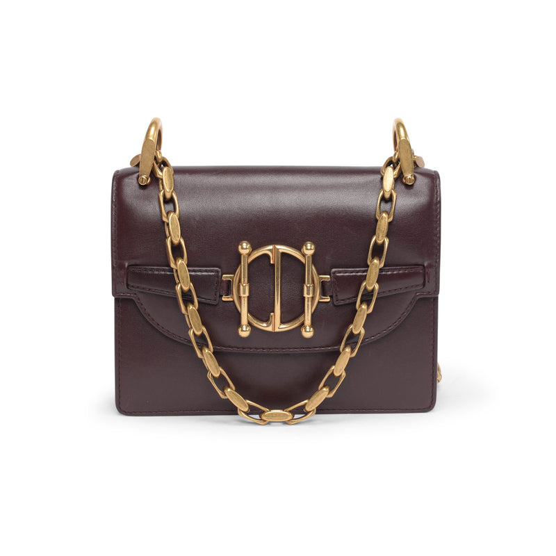 Dior Burgundy Lambskin DiorDirection Shoulder Bag - Blue Spinach