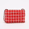 Chanel Red Check Tweed Mini Rectangular Flap Bag - Blue Spinach