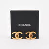 Chanel Gold Metal CC Paris Clip-On Earrings - Blue Spinach