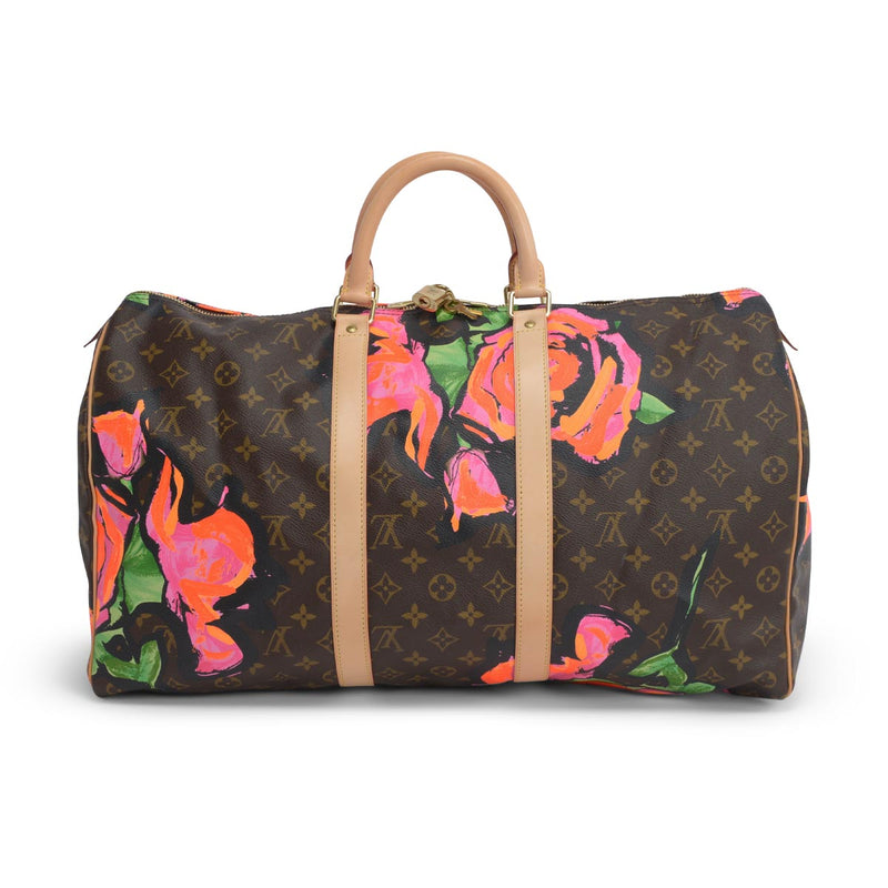 Louis Vuitton x Stephen Sprouse Monogram Roses Keepall 50 - Blue Spinach