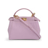 Fendi Pink Nappa Mini Peekaboo Bag - Blue Spinach