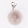 Fendi Light Grey Fur Pom Pom Bag Charm - Blue Spinach