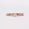 Chanel Gold & Pink Crystal CC Hair Clip - Blue Spinach