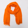 Hermes Orange Cashmere Herringbone H Shawl - Blue Spinach