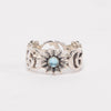 Gucci Sterling Silver MOP Double G Ring - Blue Spinach