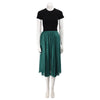 Gucci Green GG Lame Pleated Skirt IT 36 - Blue Spinach