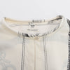 Hermes Blanc Casse Silk Projets Carres Blouse FR 38 - Blue Spinach