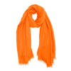 Hermes Orange Cashmere Herringbone H Shawl - Blue Spinach