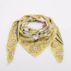 Hermes Jaune Washed Silk Savana Dance 140 Scarf - Blue Spinach