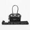 Givenchy Black Shiny Lord Mini Antigona Lock Bag - Blue Spinach