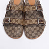 Gucci Brown GG Canvas Strap Sandals UK 13 - Blue Spinach