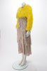 Gucci Yellow Marabou Bolero Jacket IT 38 - Blue Spinach