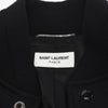 Saint Laurent Black Wool & Lambskin Teddy Jacket FR 50 - Blue Spinach