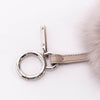 Fendi Light Grey Fur Pom Pom Bag Charm - Blue Spinach