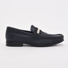 Bally Navy Grained Calfskin Tesly Loafers 8 - Blue Spinach