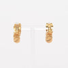 Chanel Vintage Gold Twisted Hoop Clip-On Earrings - Blue Spinach