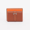 Hermes Fauve Tadelakt Mini Bearn Wallet - Blue Spinach