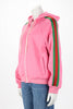 Gucci Pink Jersey GG Jacquard Zip Jacket M - Blue Spinach