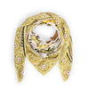 Hermes Jaune Washed Silk Savana Dance 140 Scarf - Blue Spinach