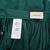 Gucci Green GG Lame Pleated Skirt IT 36 - Blue Spinach